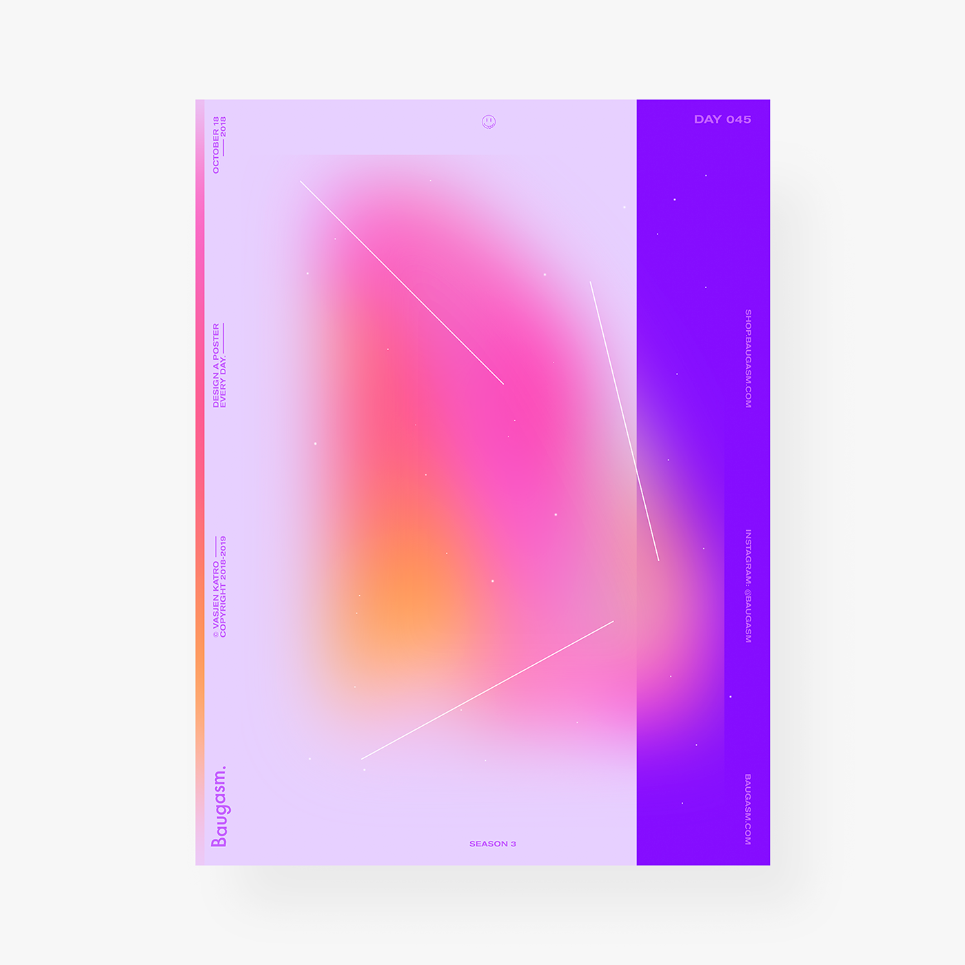 gradient poster Baugasm graphic design  typography   print Advertising  daily