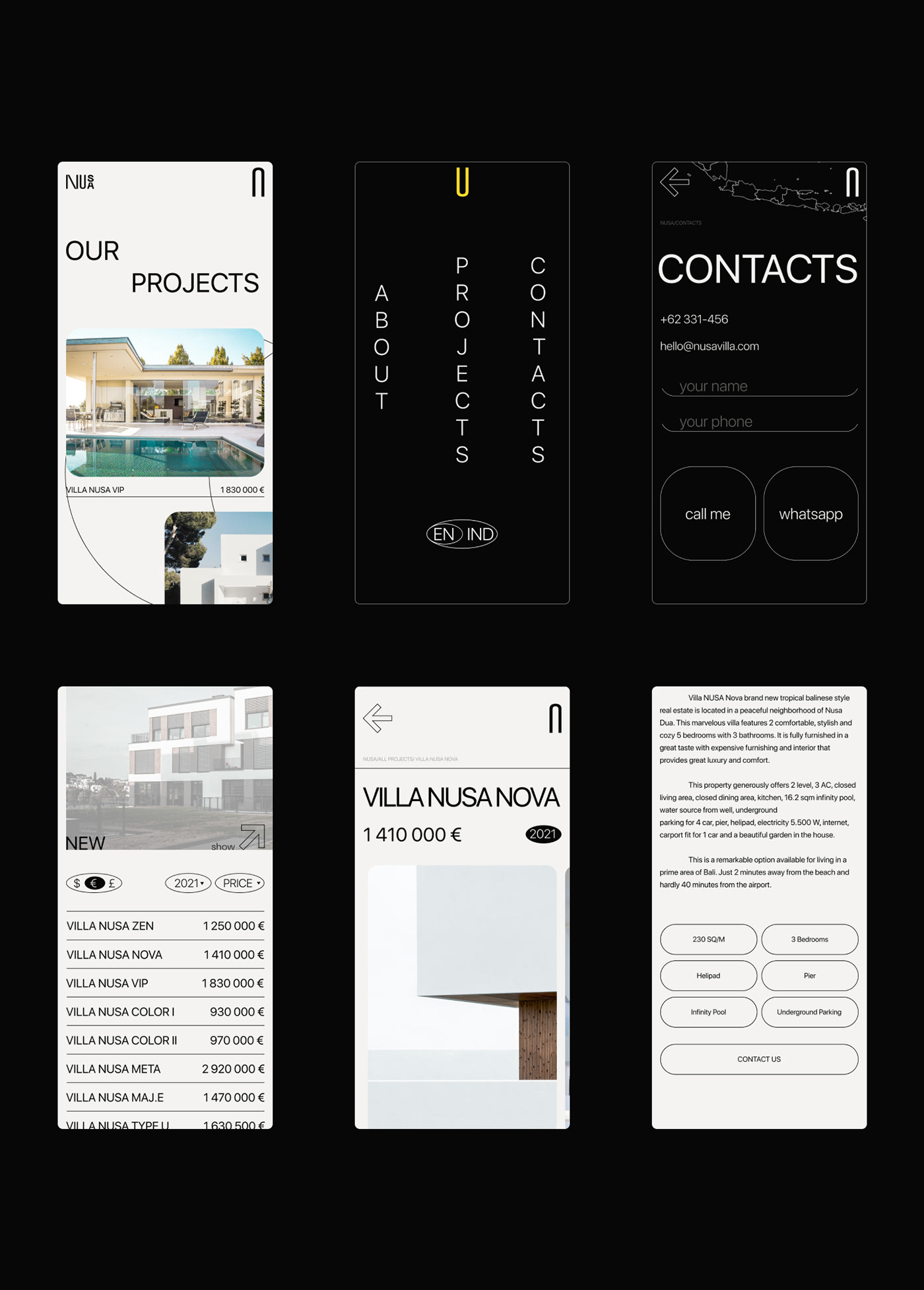 after effects animation  bali brand identity cinema 4d Figma UI/UX Webdesign branding  Villa