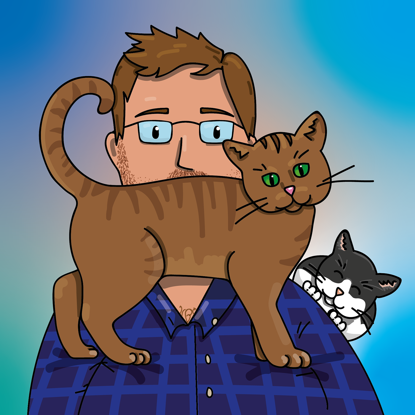 ILLUSTRATION  cats Cat break profile Picture Illustrator Twitch