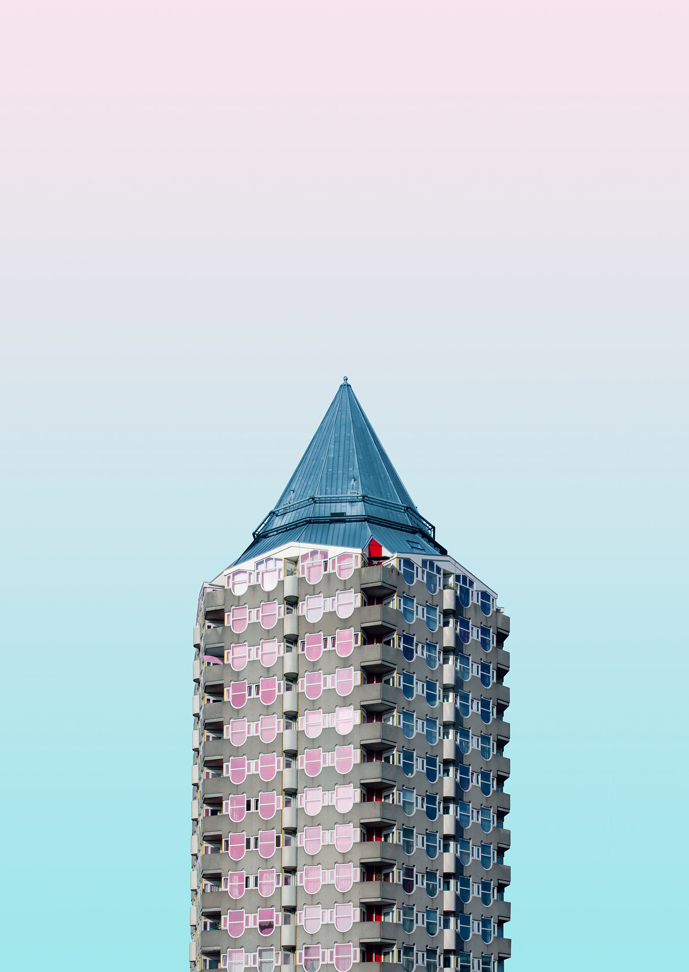 minimal architecture city Rotterdam pastel Minimalism geometry building SKY Urban