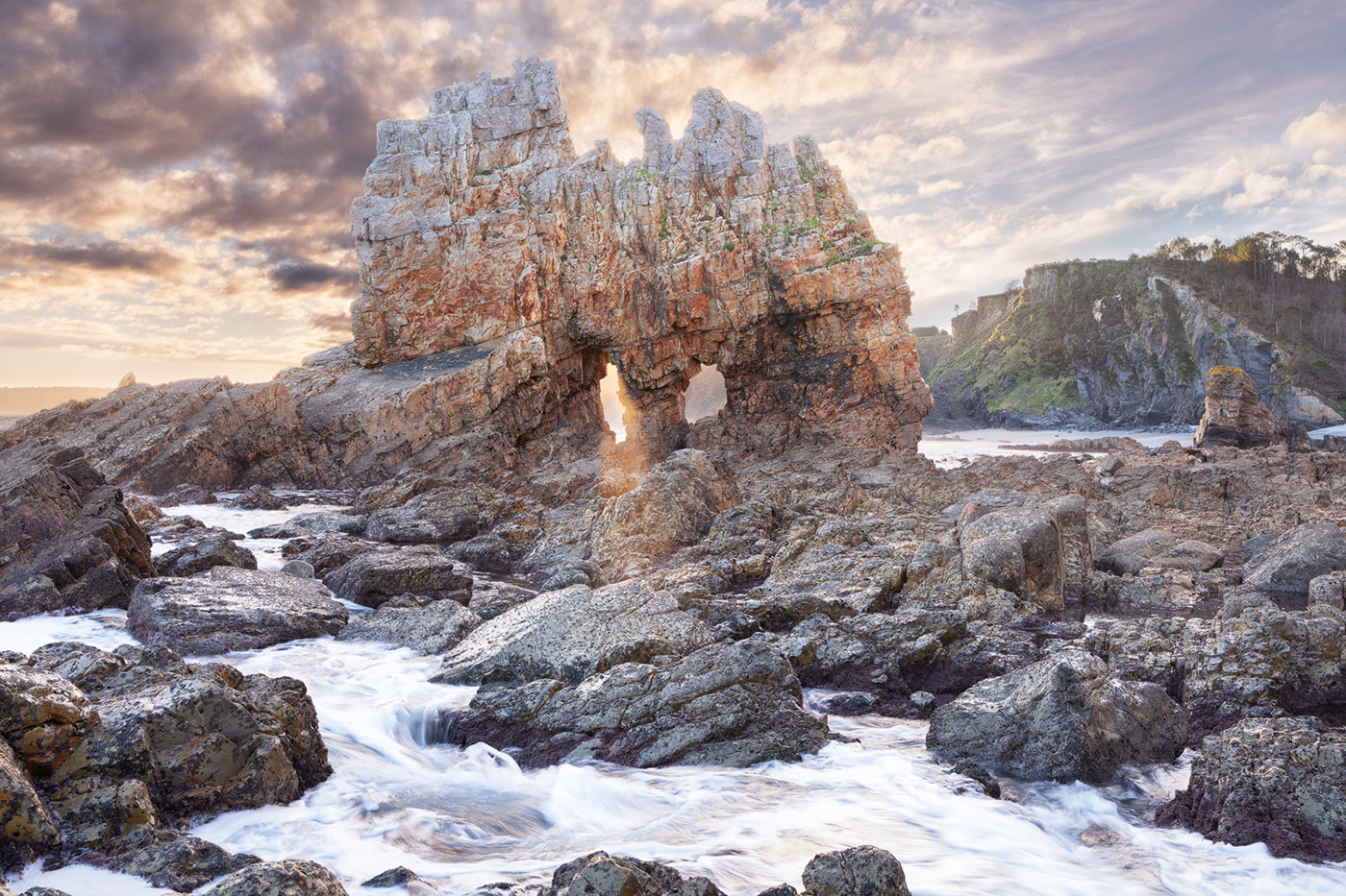 Coast Nature Landscape sunset cliffs beach lighthouse Ocean Sea Stack storm