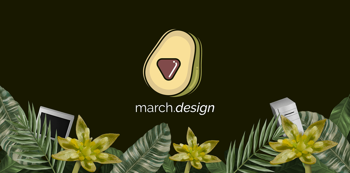 logo personal branding avocado design