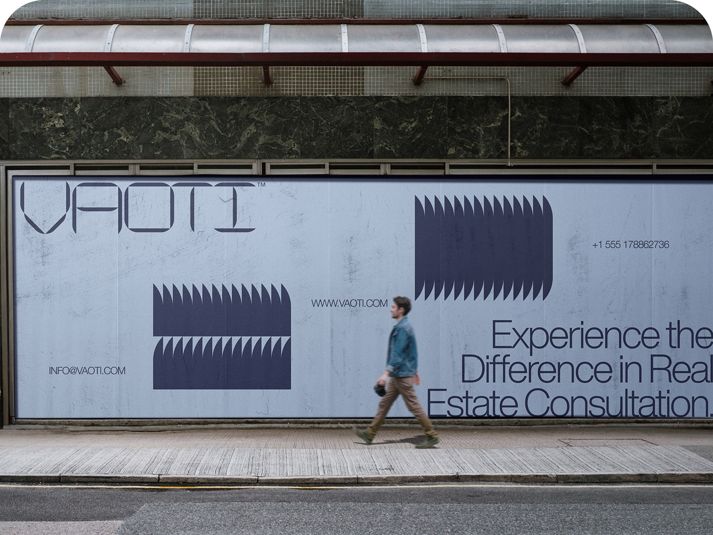 Outdoor urban billboard advertisement design for Vaoti.