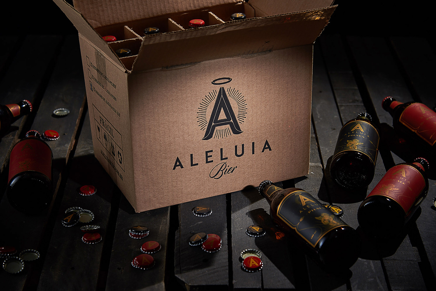 Aleluia Bier Bier Brand logo label bier Rótulos design