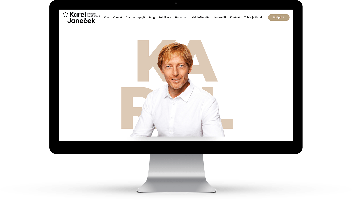 Karel Janeček prezidentská kampaň Web Web Design  Website