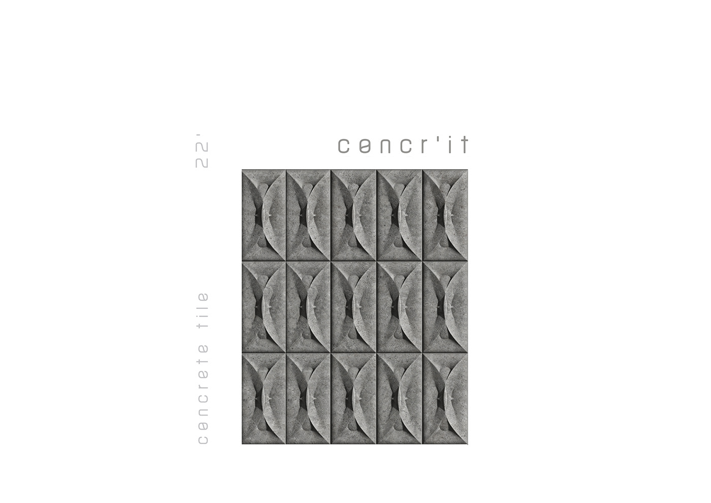 Competition Computational Design concrete design pattern product tile wall Walltile