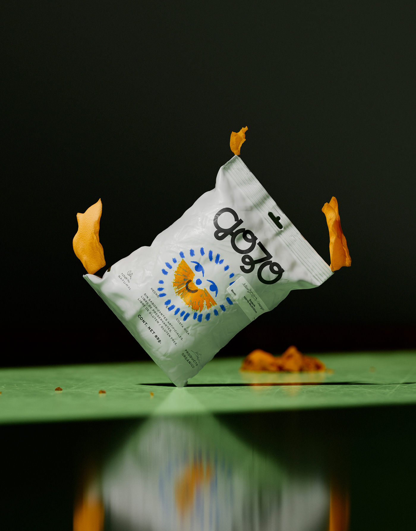 3D brand identity branding  design Food Packaging identity logo package Packaging snack