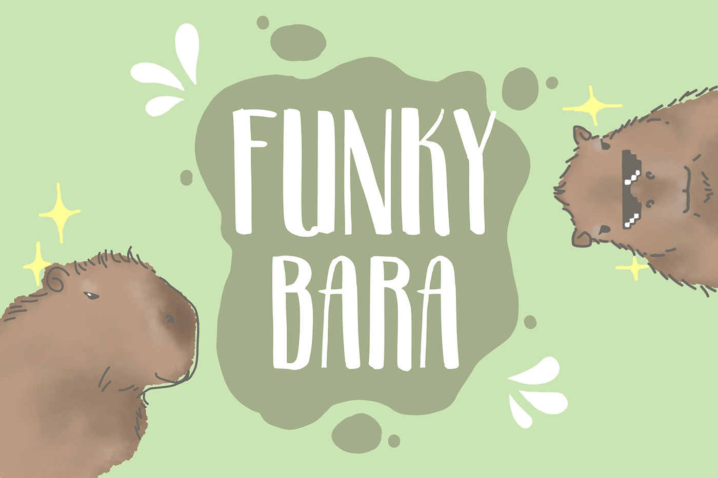 font cute capybara cartoon Display free Typeface typography   lettering handdrawn