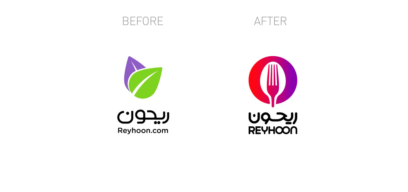 Reyhoon sinasankar Food  online delivery logo identity restaurant application