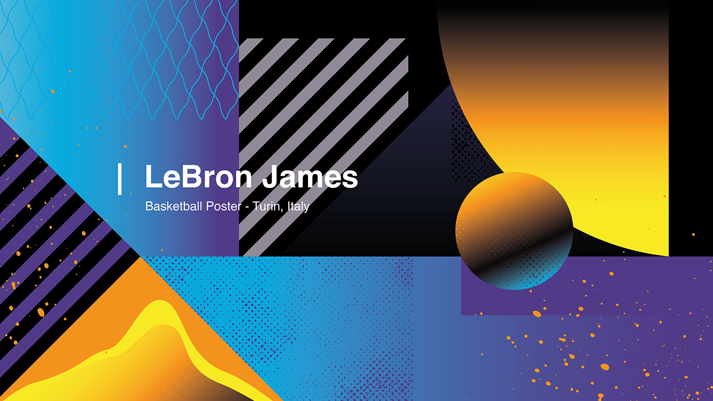 modern art abstract geometric LeBron James basketball Nike Sports Design bauhaus sports NBA