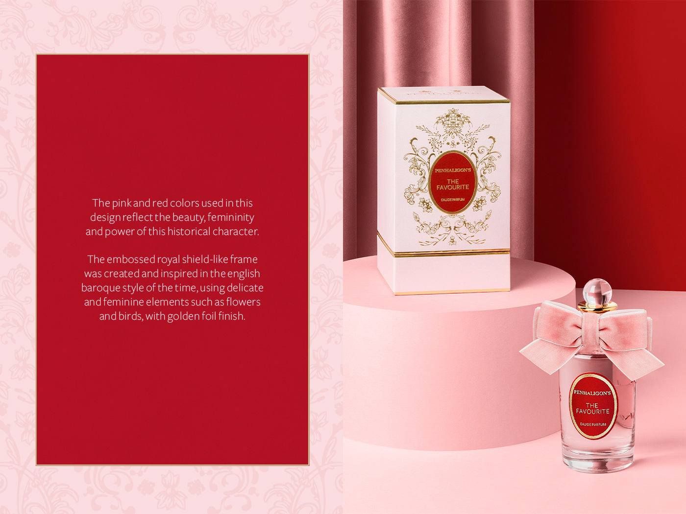 baroque Fragrance graphic design  Packaging penhaligon's perfume THE FAVOURITE