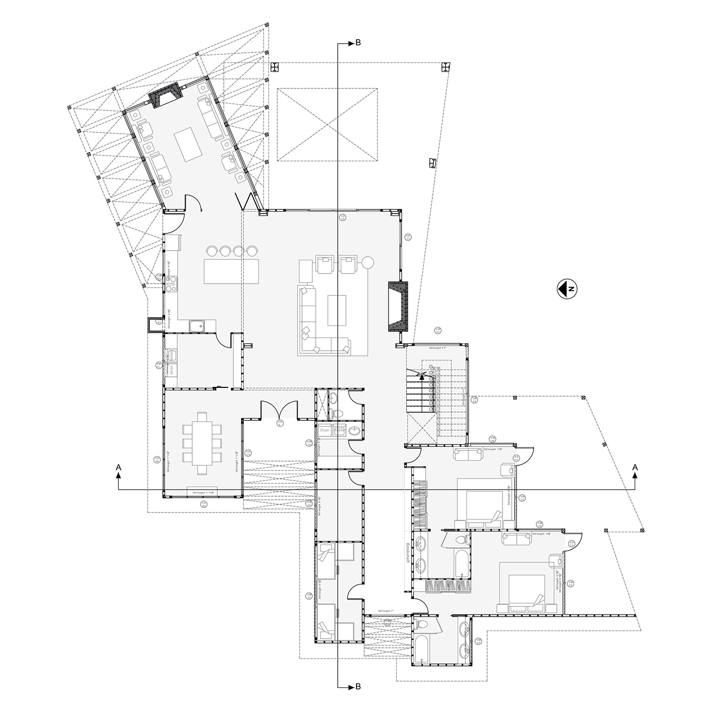 architect architecture designer Elevation exterior floorplans house plans real-estate Residence