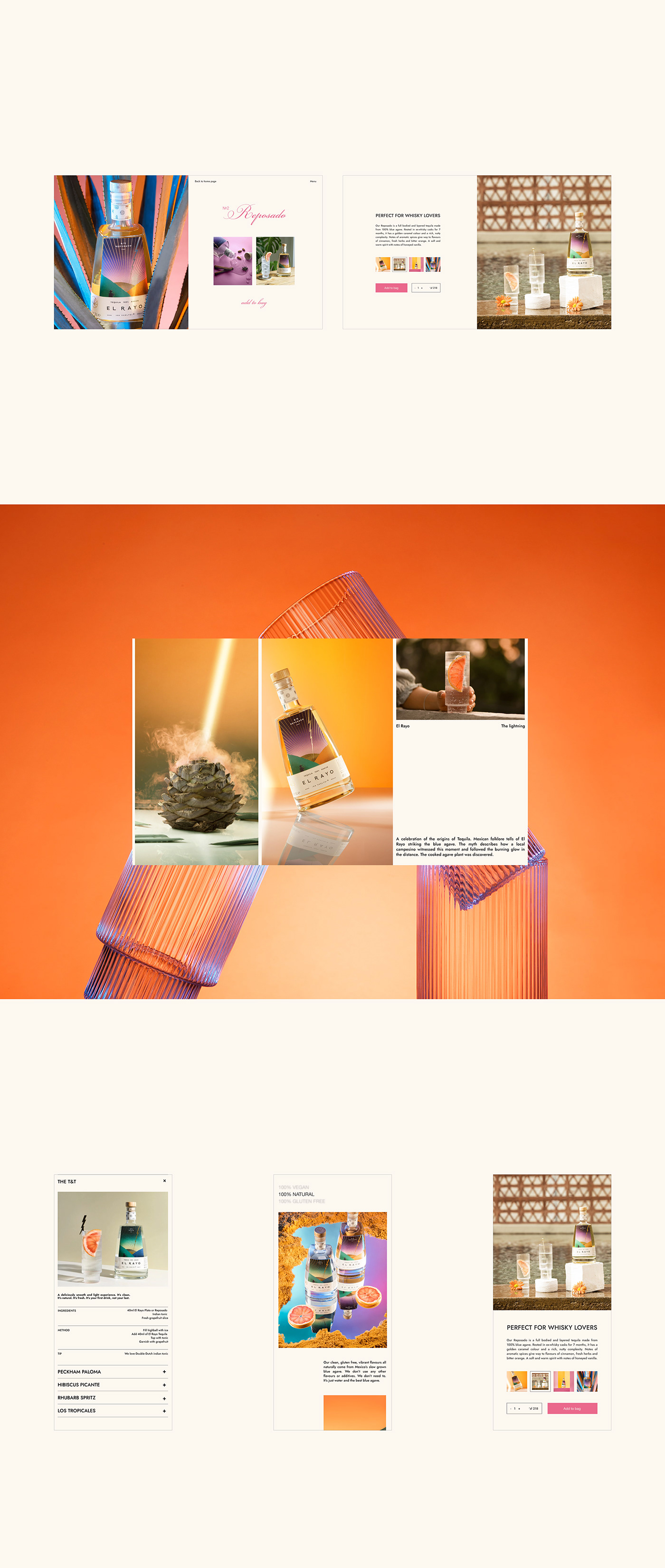 UI/UX Webdesign minimalist Website design booze Tequila mexico alcohol