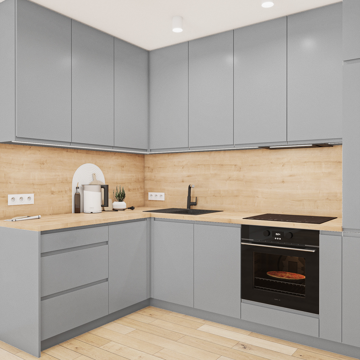 kitchen interior design  Render visualization archviz