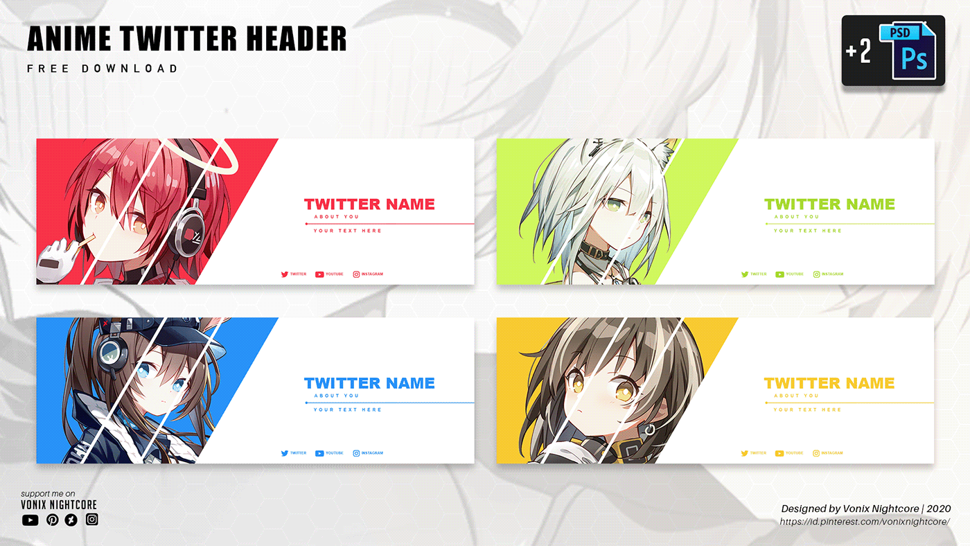 Anime Banner - Free Template on Behance