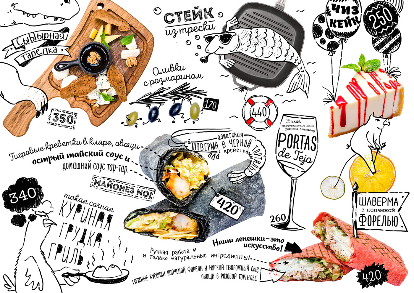 restaurant comics frank sallolia Food  placemat