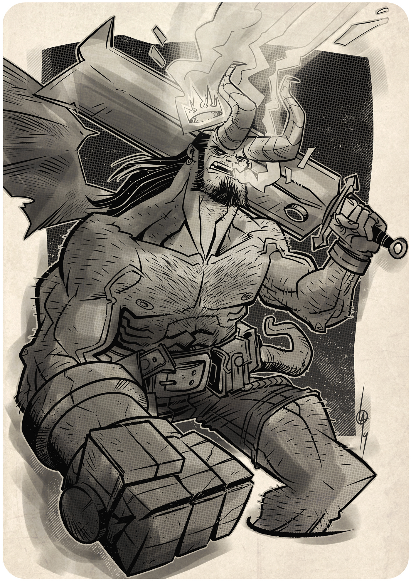 Hellboy mike mignola fanart ComicArt ILLUSTRATION  Paranormal Supernatural fantasy Character design  darkfantasy