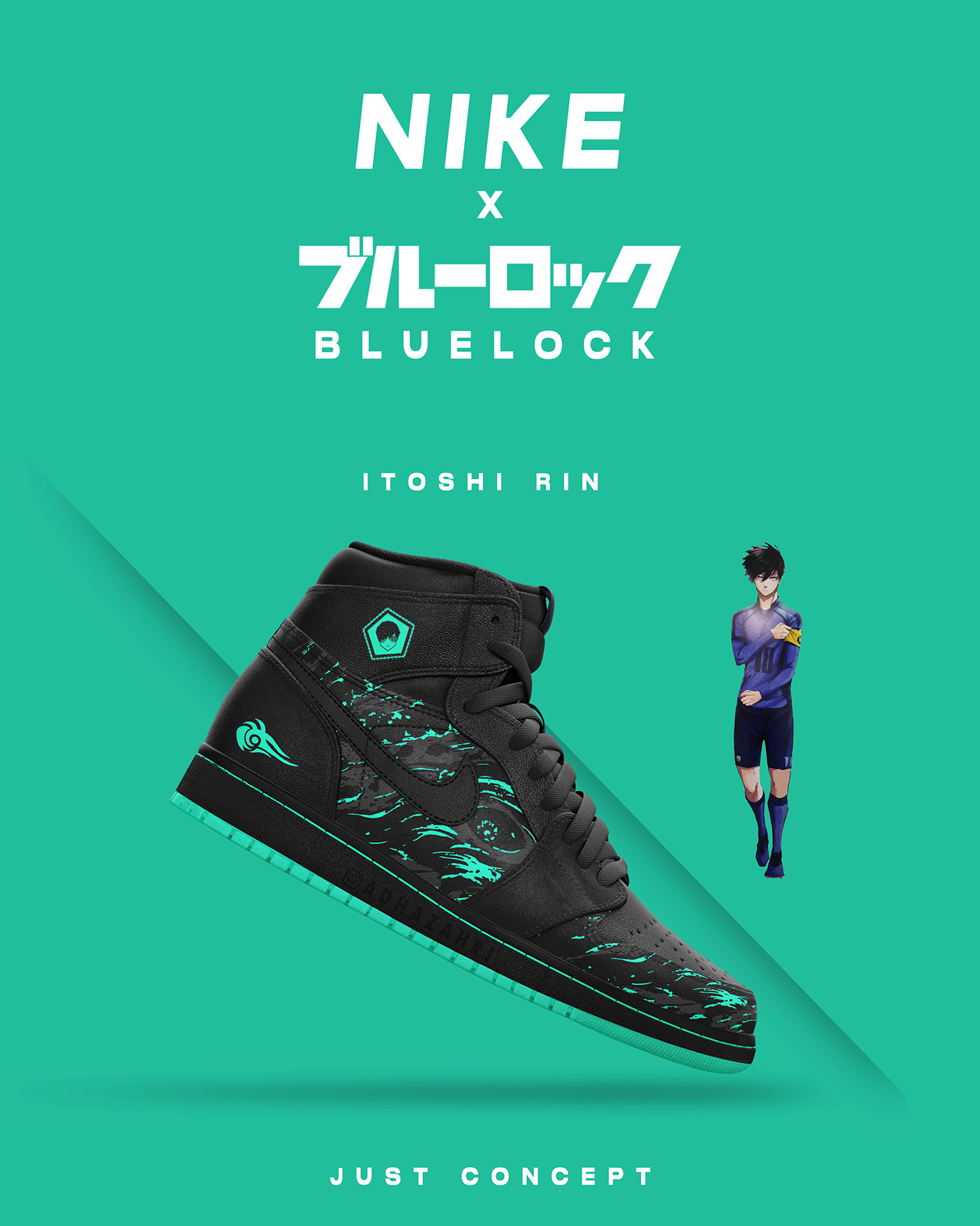airjordan1 anime bluelock bluelockshoe bluelockxnike Nike nikexbluelock shoes sneakers snimesneakers