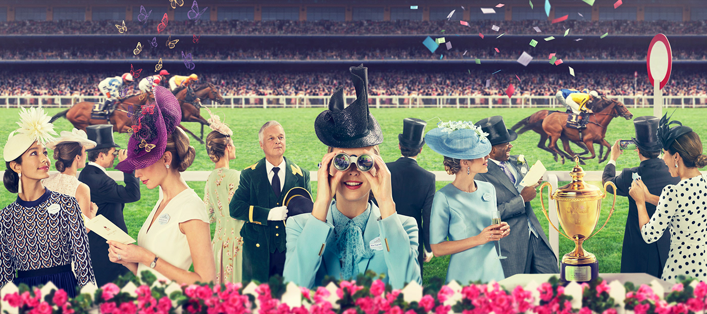 ascot parallax animation  horses Racing cinemagraph