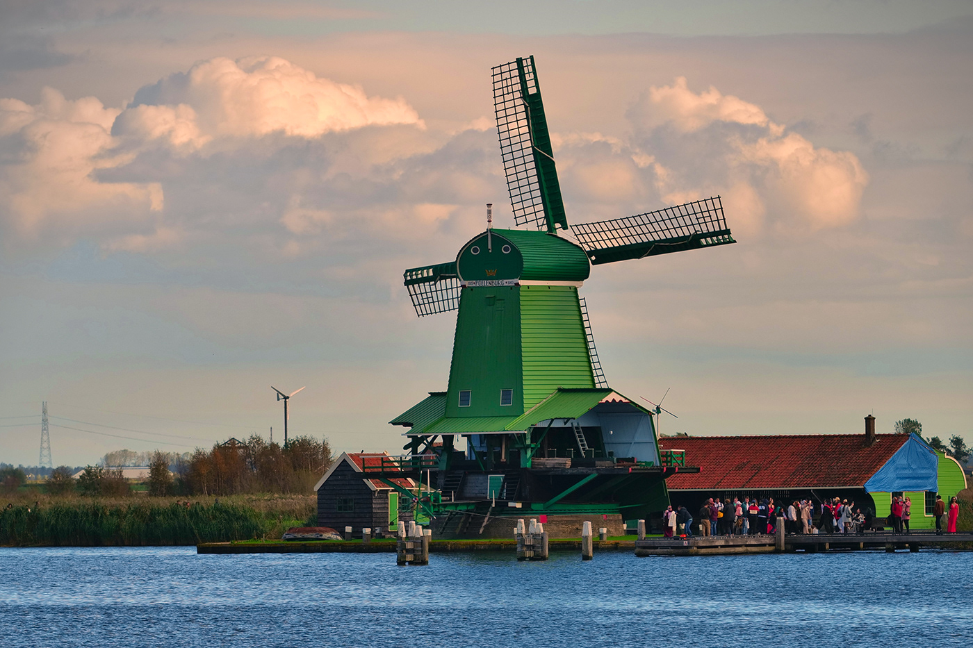 mill windmill traditional village wood Holland Netherlands Travel Landscape zaanse schans