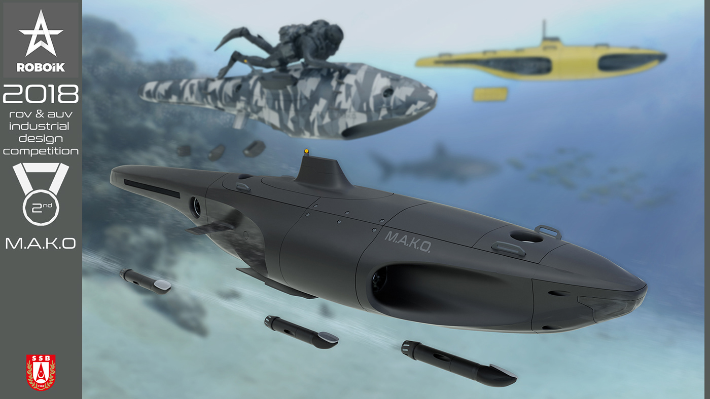 auv rov Autonomous design submarine drone underwater vehicle Military Vehicle Design