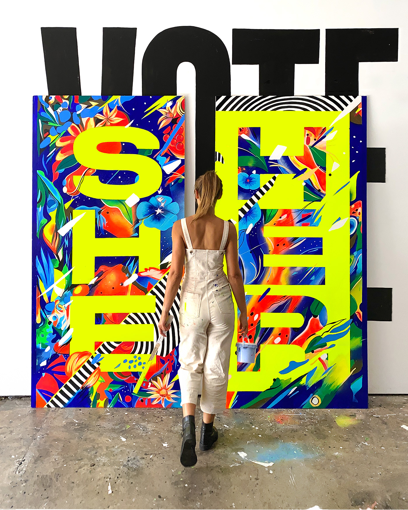 art color colour graphic design  installation lettering Mural painting   type typography  
