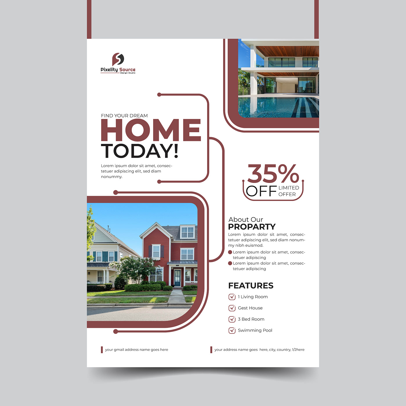 real estate flyer Flyer Design Advertising  Graphic Designer brand identity design adobe illustrator visual identity brand
