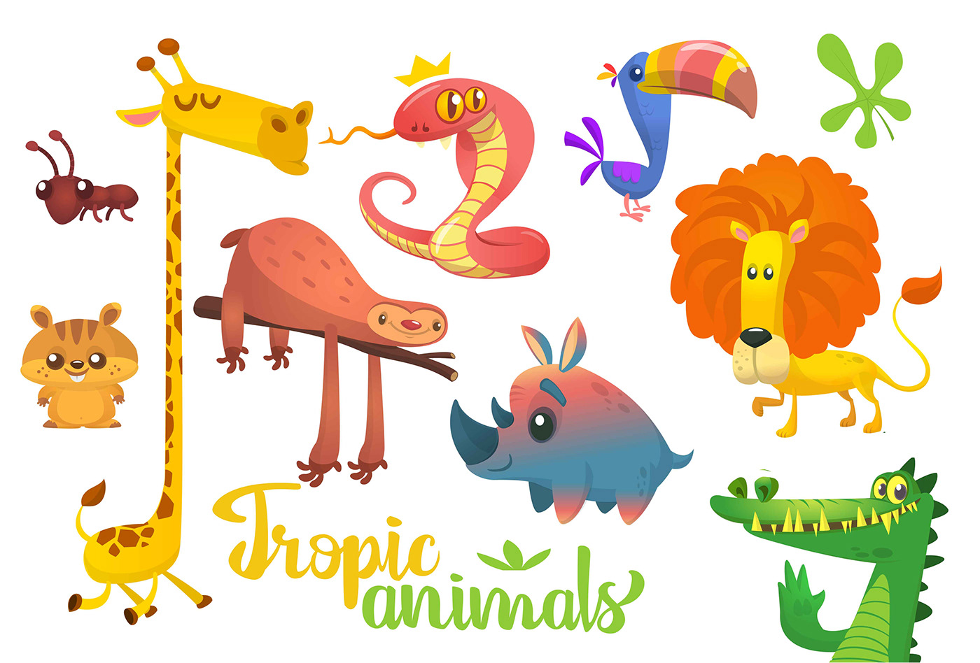 cartoon animals Character design package book children's book logo sticker