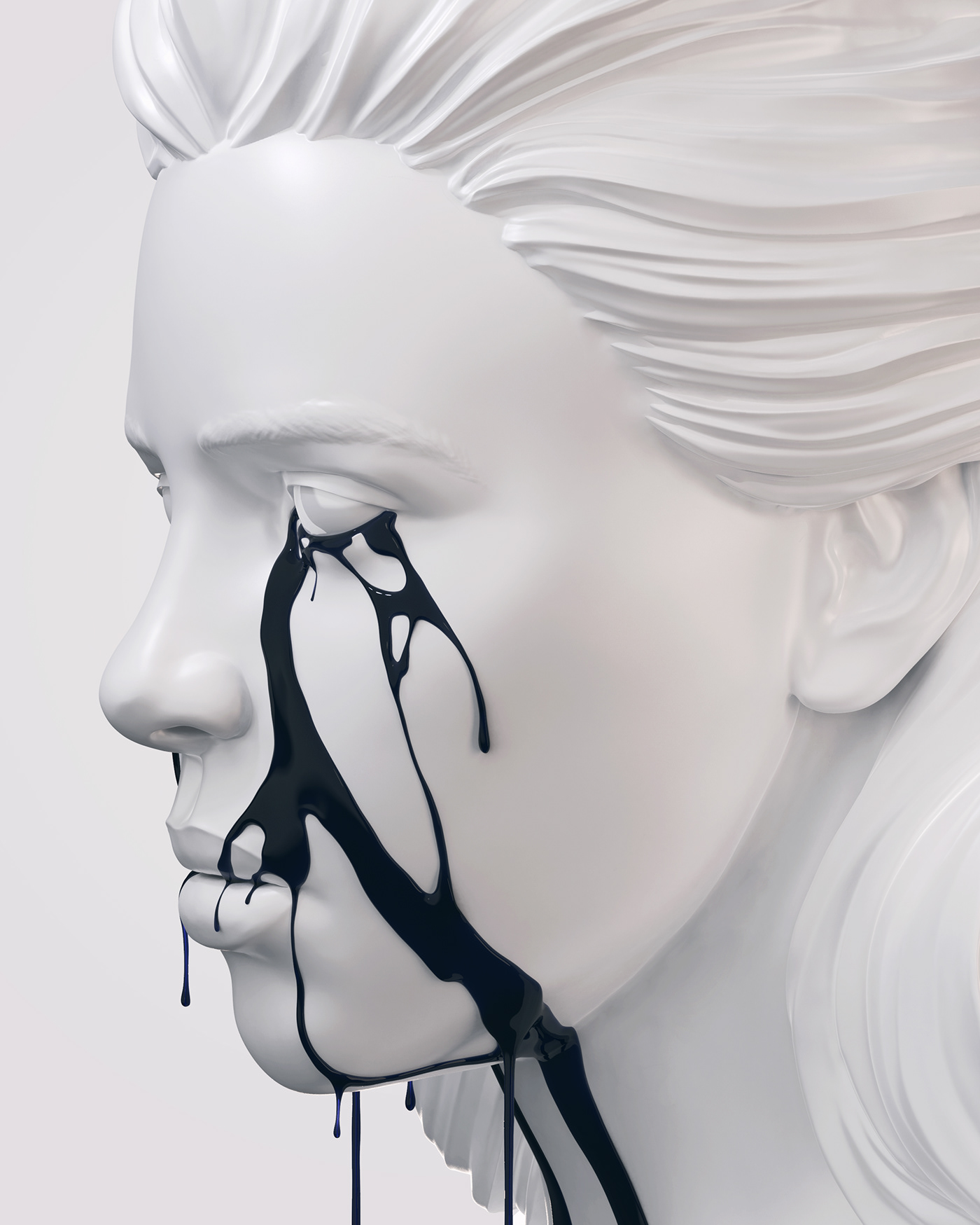 eilish Billie artwork Fashion  whenthepartysover model 3D 3dart Zbrush sculpture
