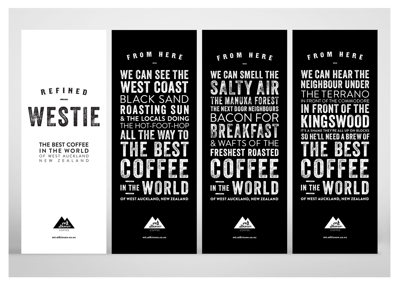 Mt Atkinson Coffee Coffee 485 Design design cafe logo identity new zealand design west auckland type design typographic direction illustrations brand art