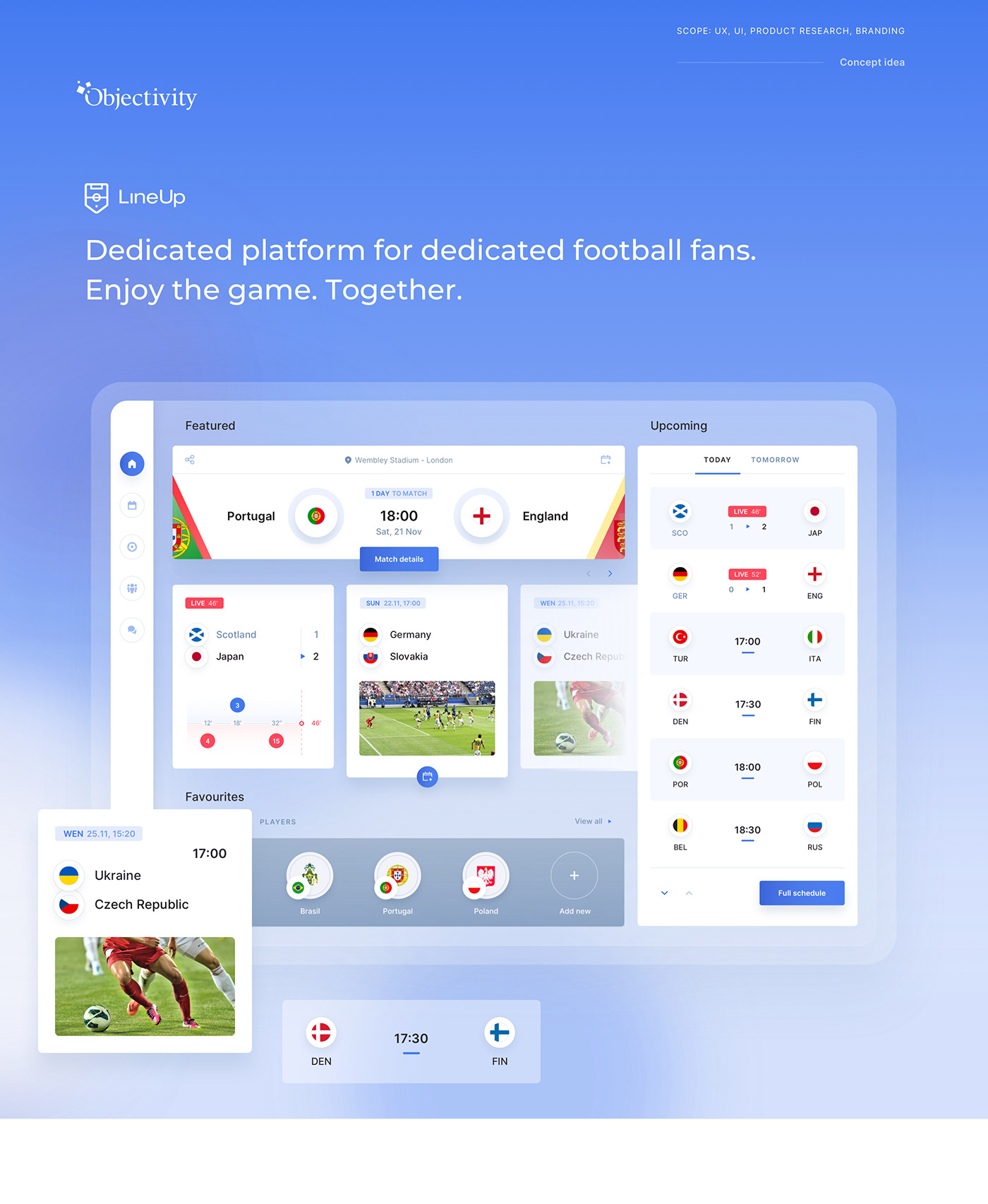 app dashboard football liveStreaming objectivity Platform sport