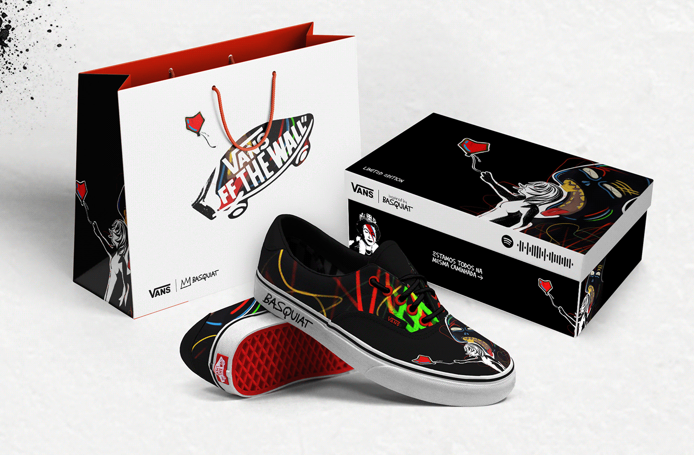 design creative Street Vans shoes Basquiat concept