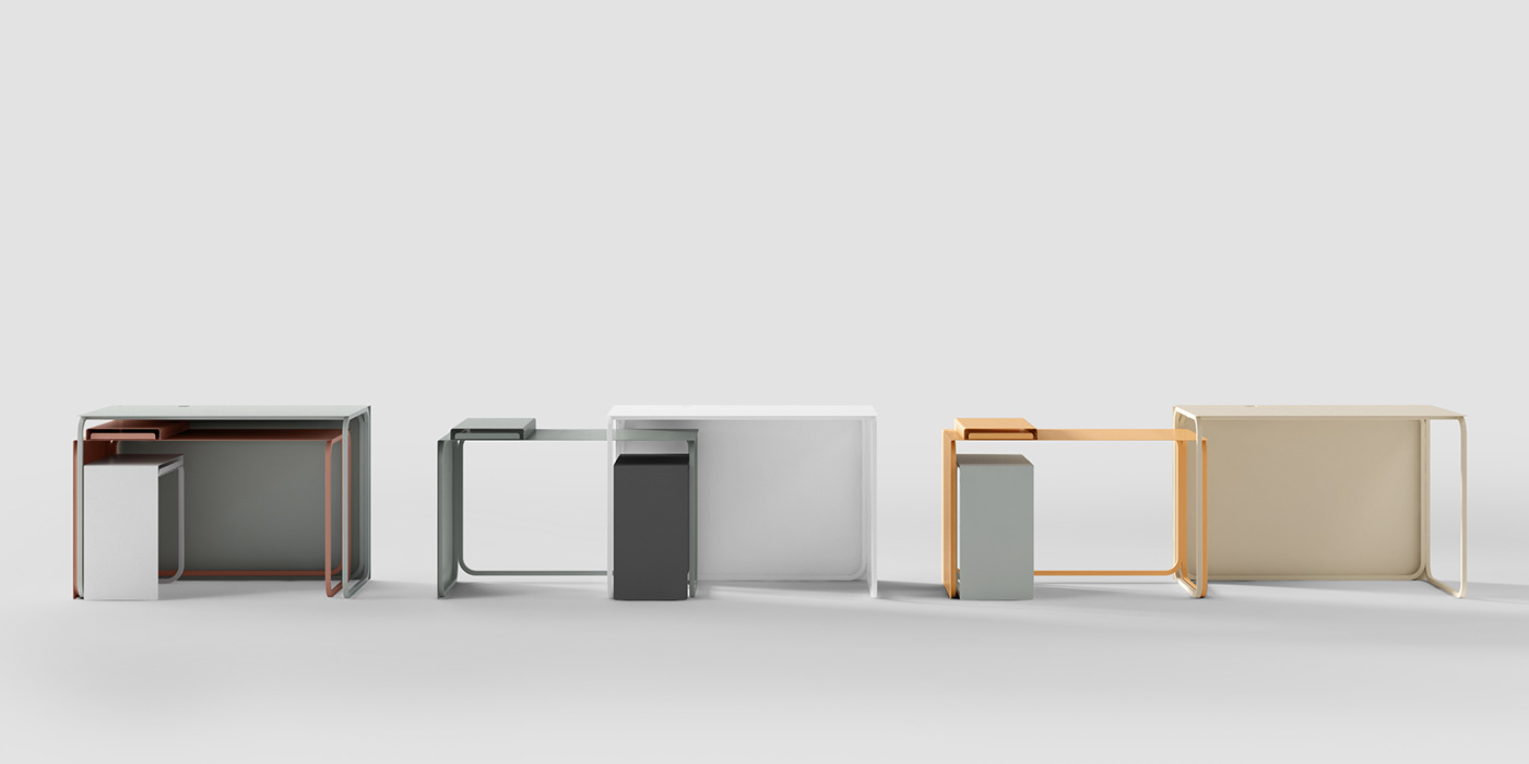 design minimal modern desk furniture creative Kickstarter italian product crowdfunding