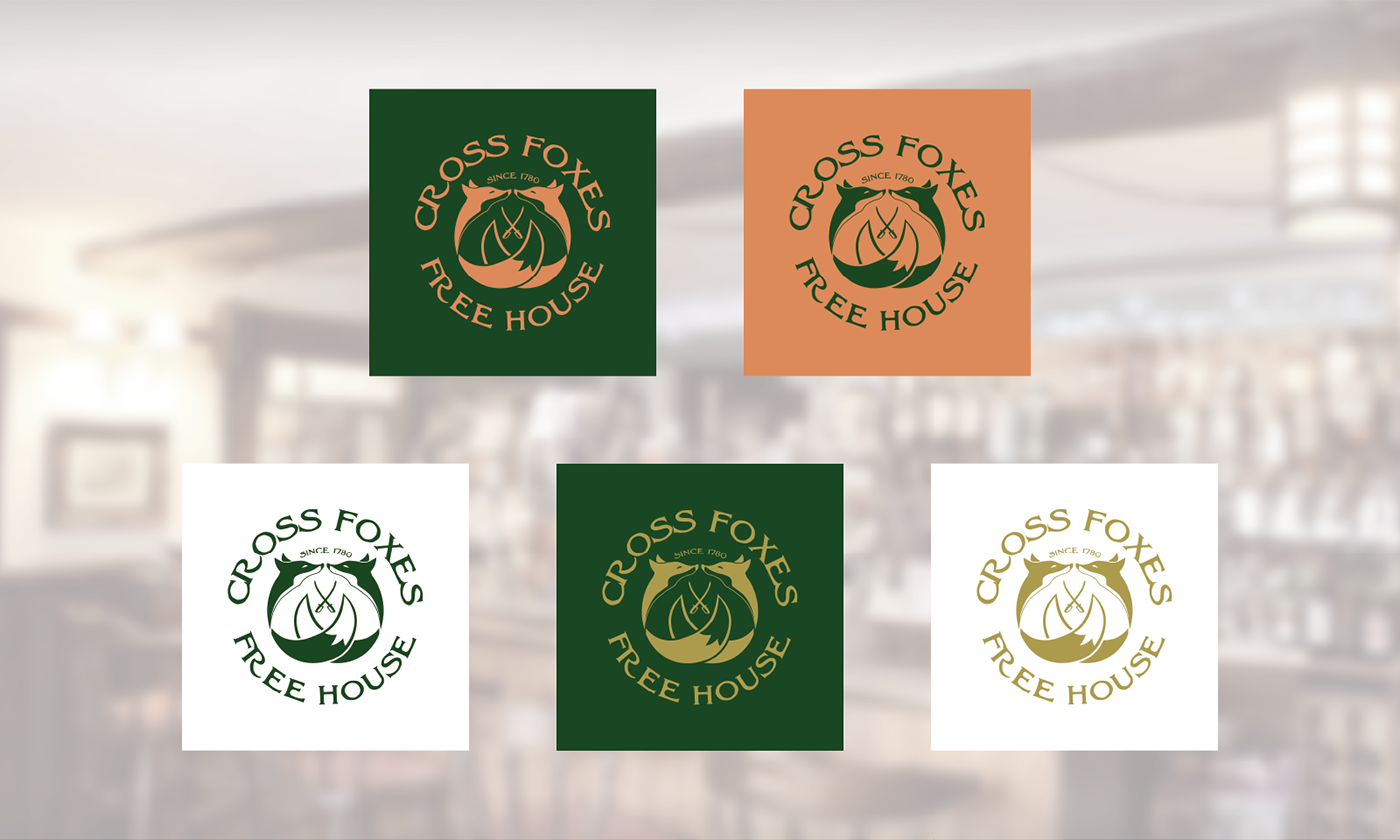 badge FOX logo old restaurant round Sword tradition UK wales