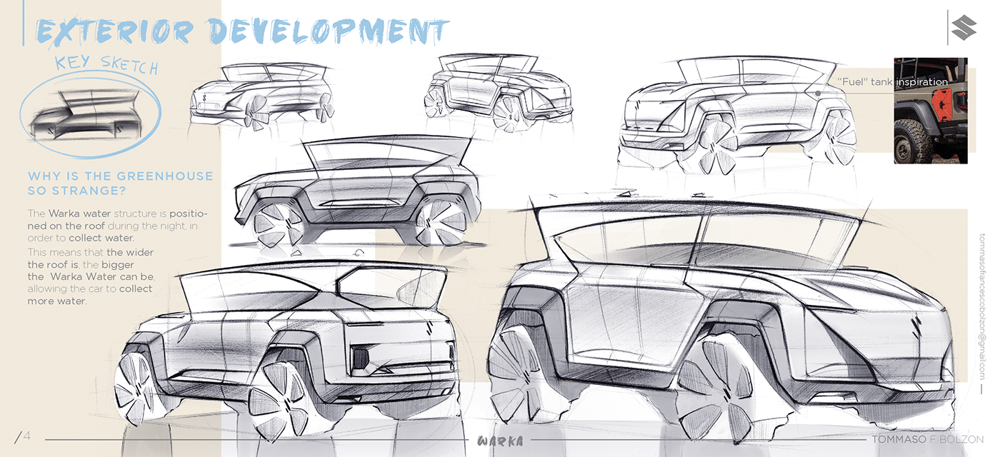 automotive   car cardesign concept design Offroad photoshop sketch Suzuki Vehicle