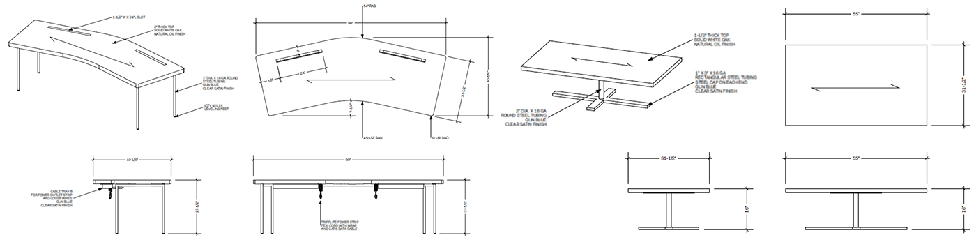 Samsung table design product design  Shop Drawings furniture Drafting wood working  white oak