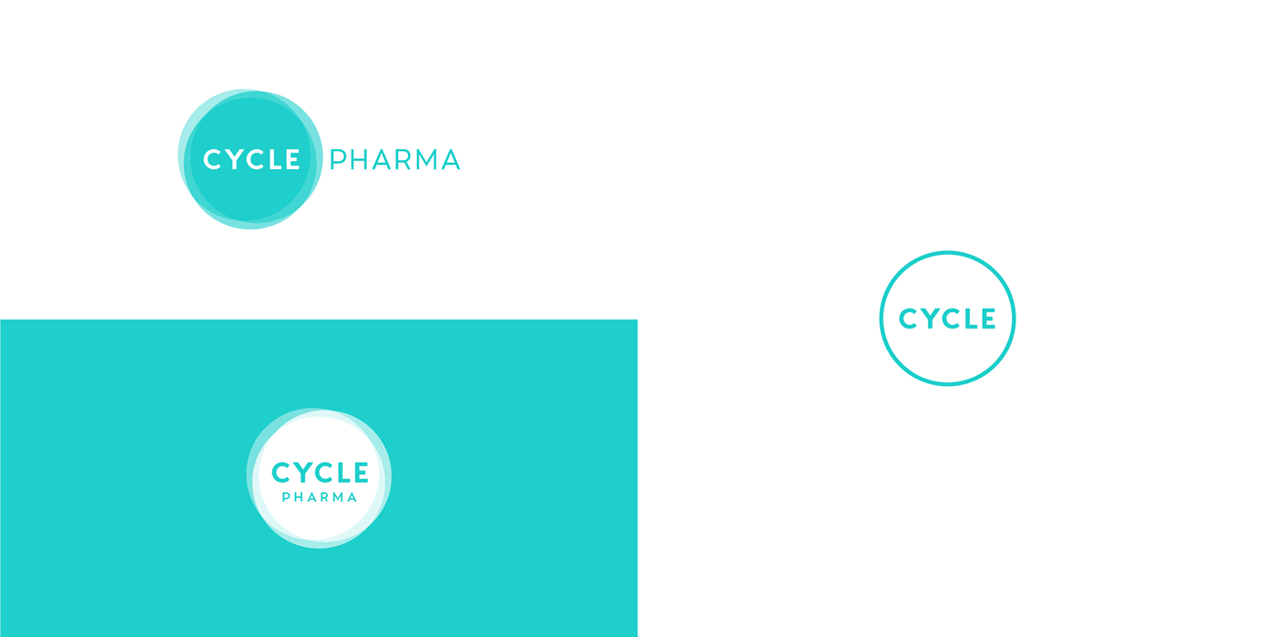 logo visual identity Icon Pharma science research Responsive medicine cycle conscientious