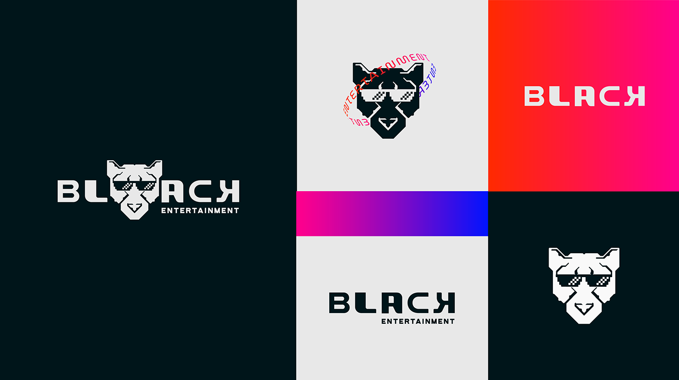 machine Technology Fun Entertainment visual identity Brand Design logo Black entretenimento Brutalism game