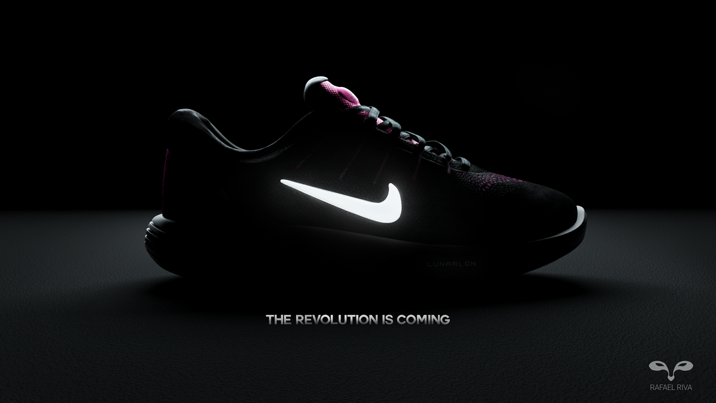 3D motion product shoe Sculpt Nike publicity Rafael Riva motion design animation 