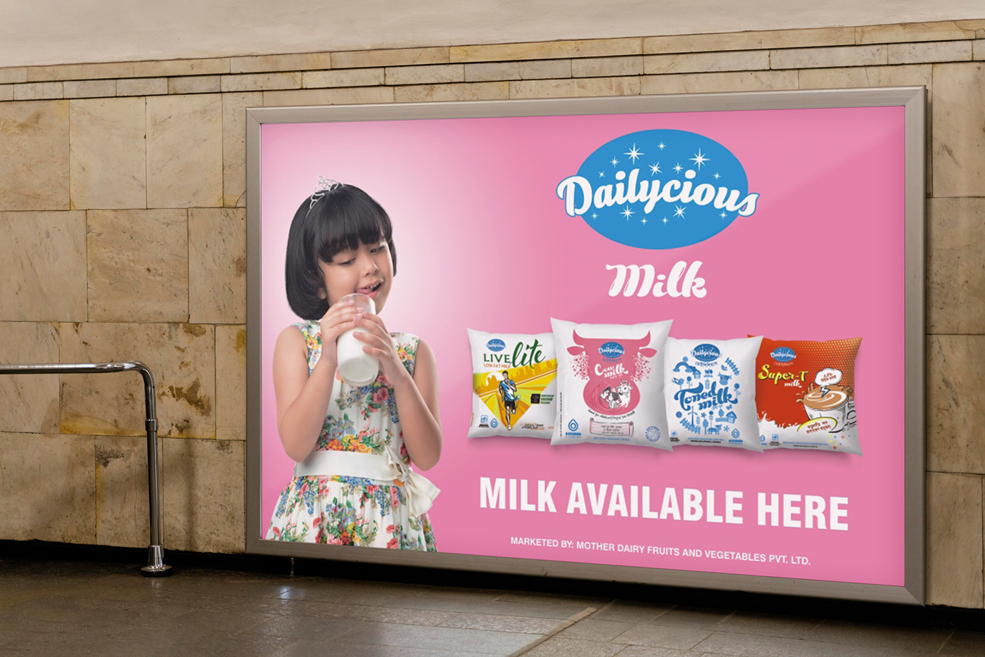 ads Advertising  banner dailycious marketing   milk