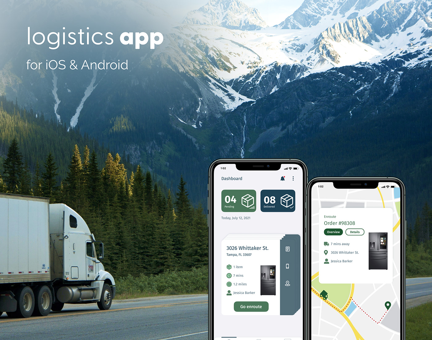 android custom software interactive design iOS App Development Logistics Logistics app Mobile app ui design UI/UX user interface