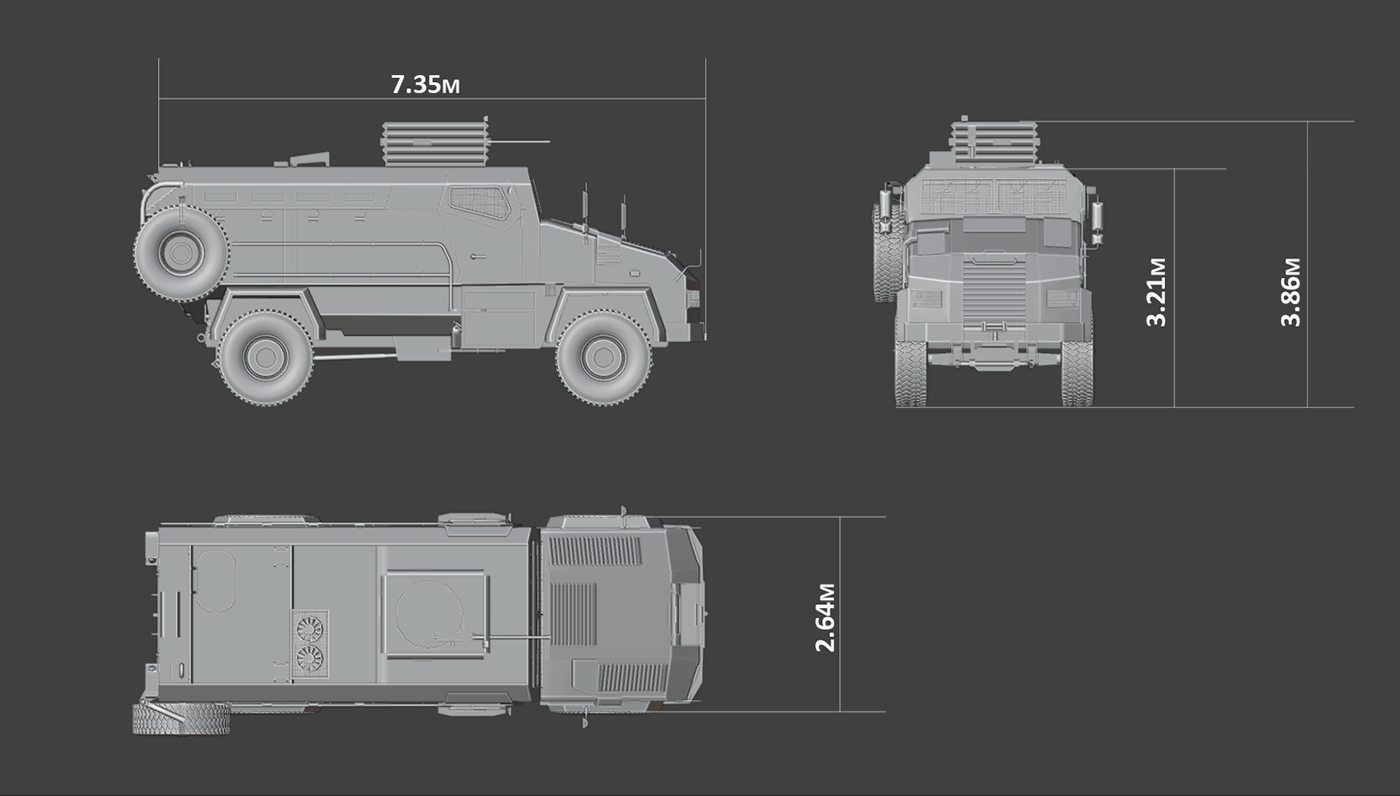 Турция Military vehicle Transport Vehicle blender 3d modeling Realism cucles Infantry mobility vehicle