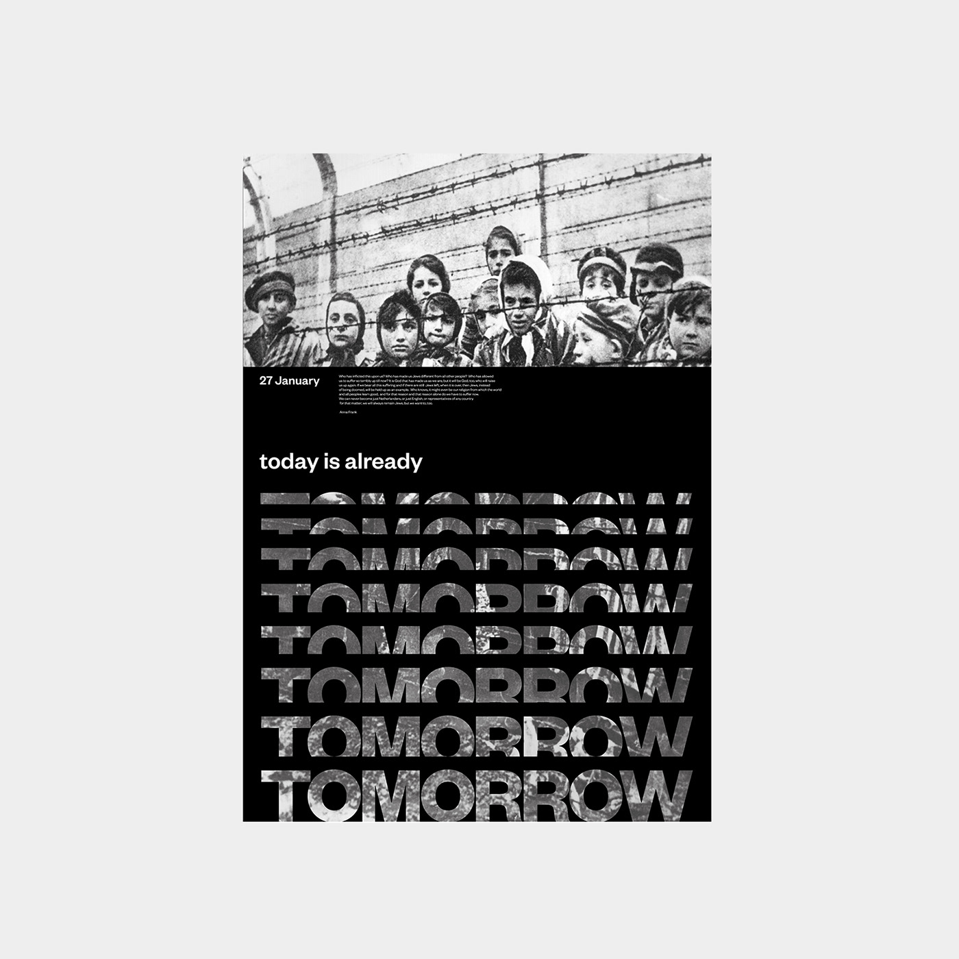 holocaust Memory Exhibition  poster design graphic shoah
