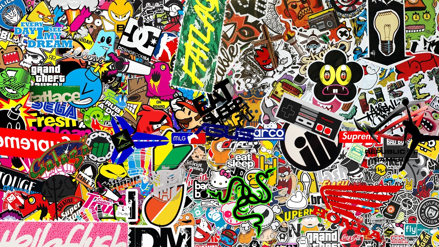 Sticker Bomb Hd Wallpaper 1080p Resolution On Behance