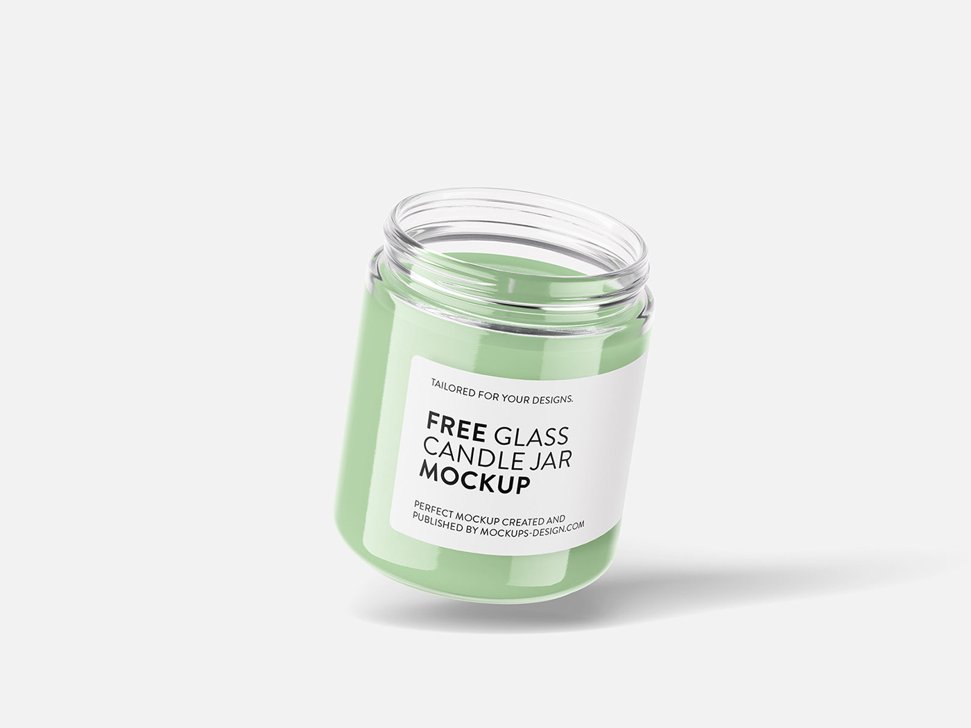 Isolated candle Mockup smell Fragrance Packaging Label psd