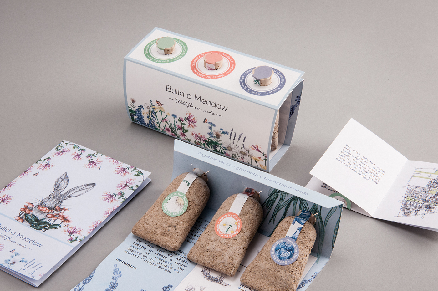 wild life Nature Packaging seeds illustrations Flowers wild flower rspb eco design Sustainability