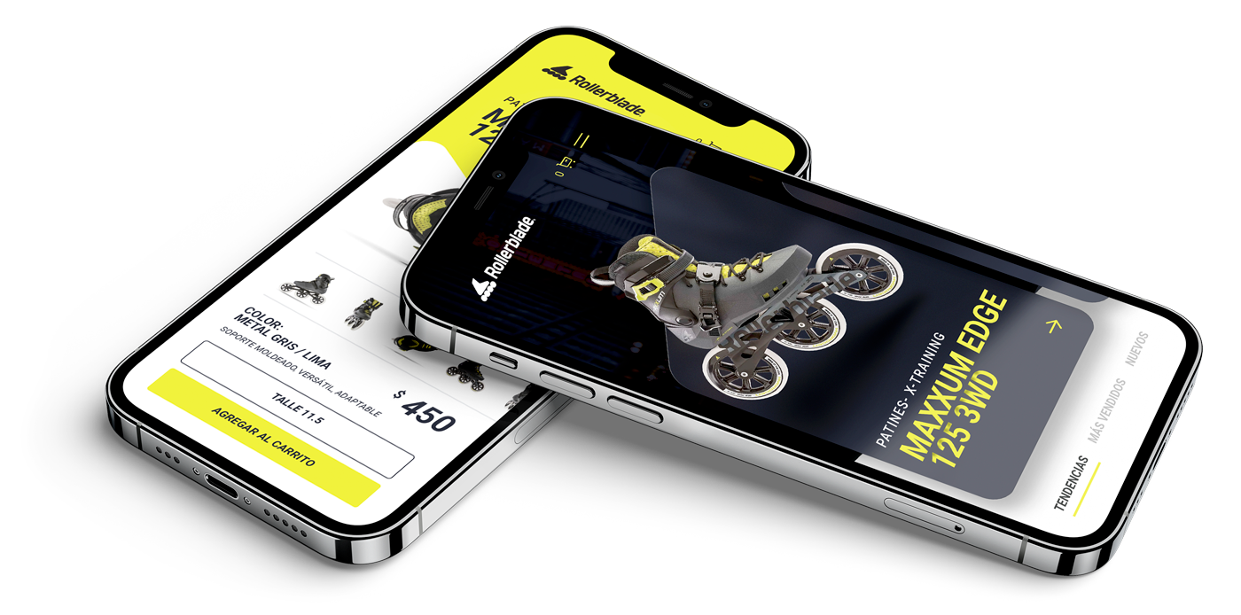 app mobile concepto inspiration Mobile app patines rollerblade ui design UI/UX user interface UX design