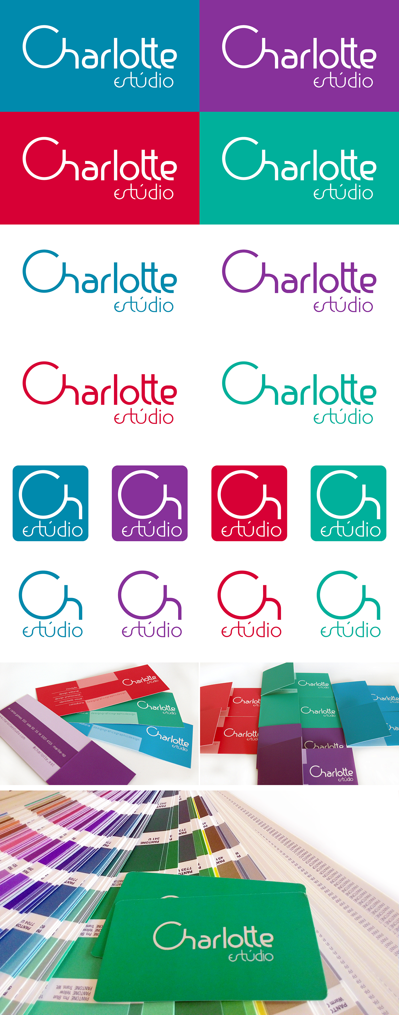 Charlotte Estúdio identidade visual tipografia marca logo