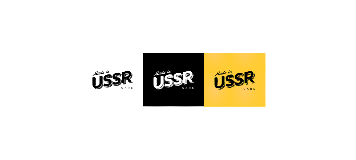 Cars ussr ILLUSTRATION Packaging poster gift card postcard