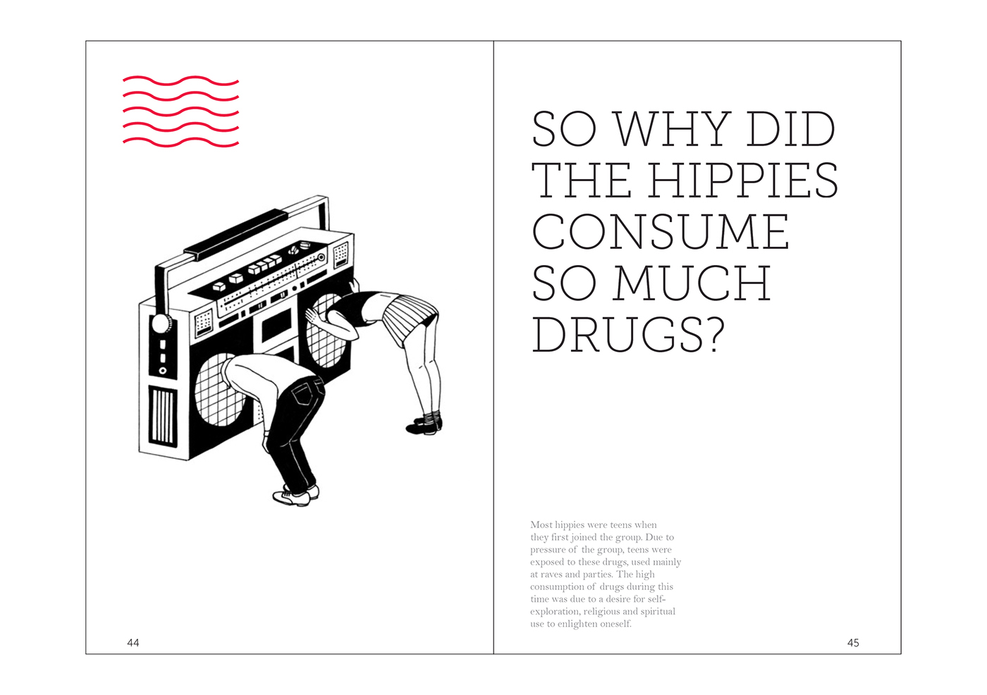 Drugs Substance Abuse hippie movement euphoria ILLUSTRATION  letters alcohol print design 
